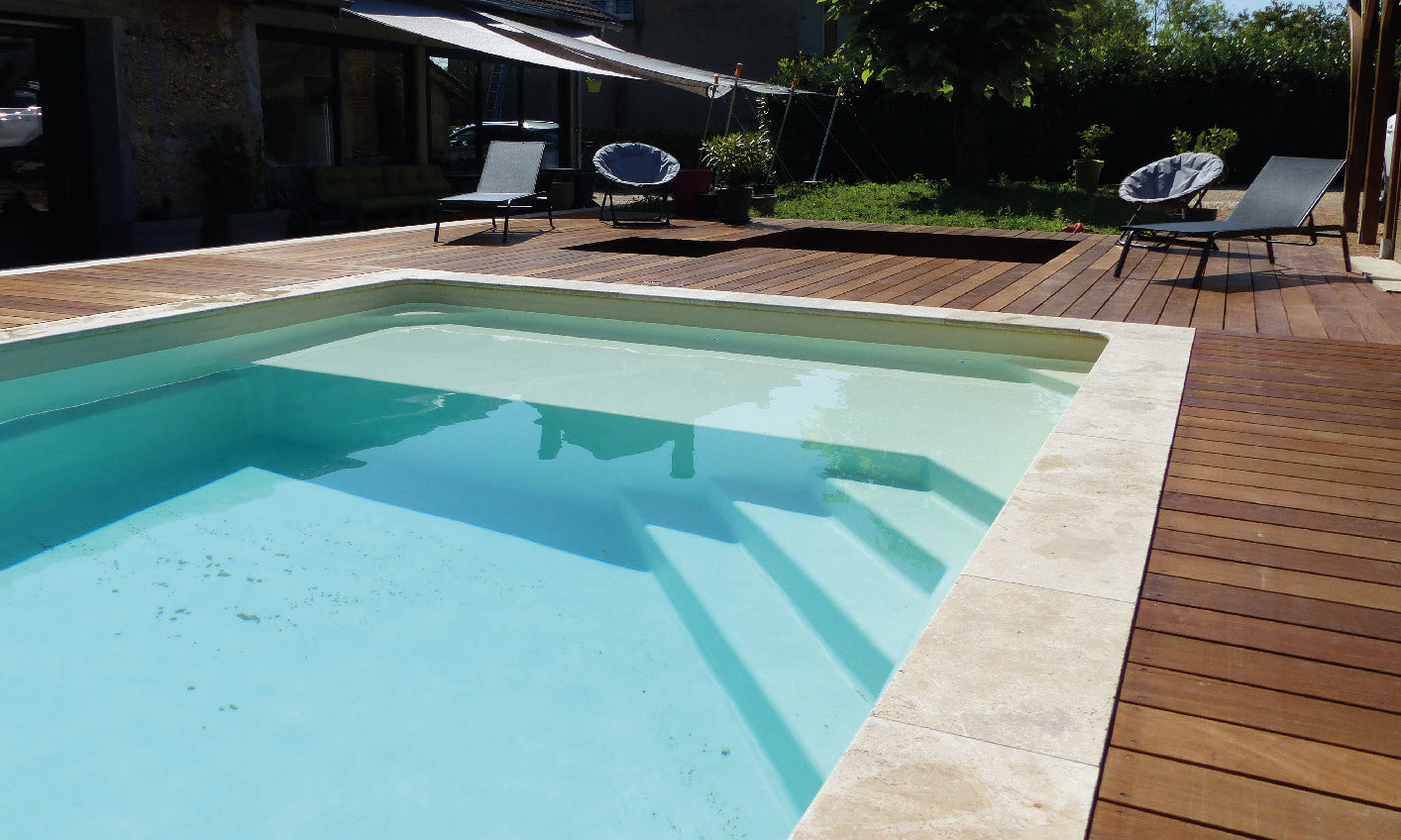 PPP Détente Plage GFK Pool mit Flachwasserzone 7/8/9m